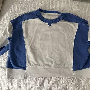 FP Movement by Free People Blue and White Sweatshirt